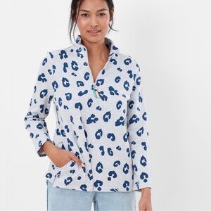 Joules Quarter Zip Sweatshirt Pip Print Leopard Bees US 8